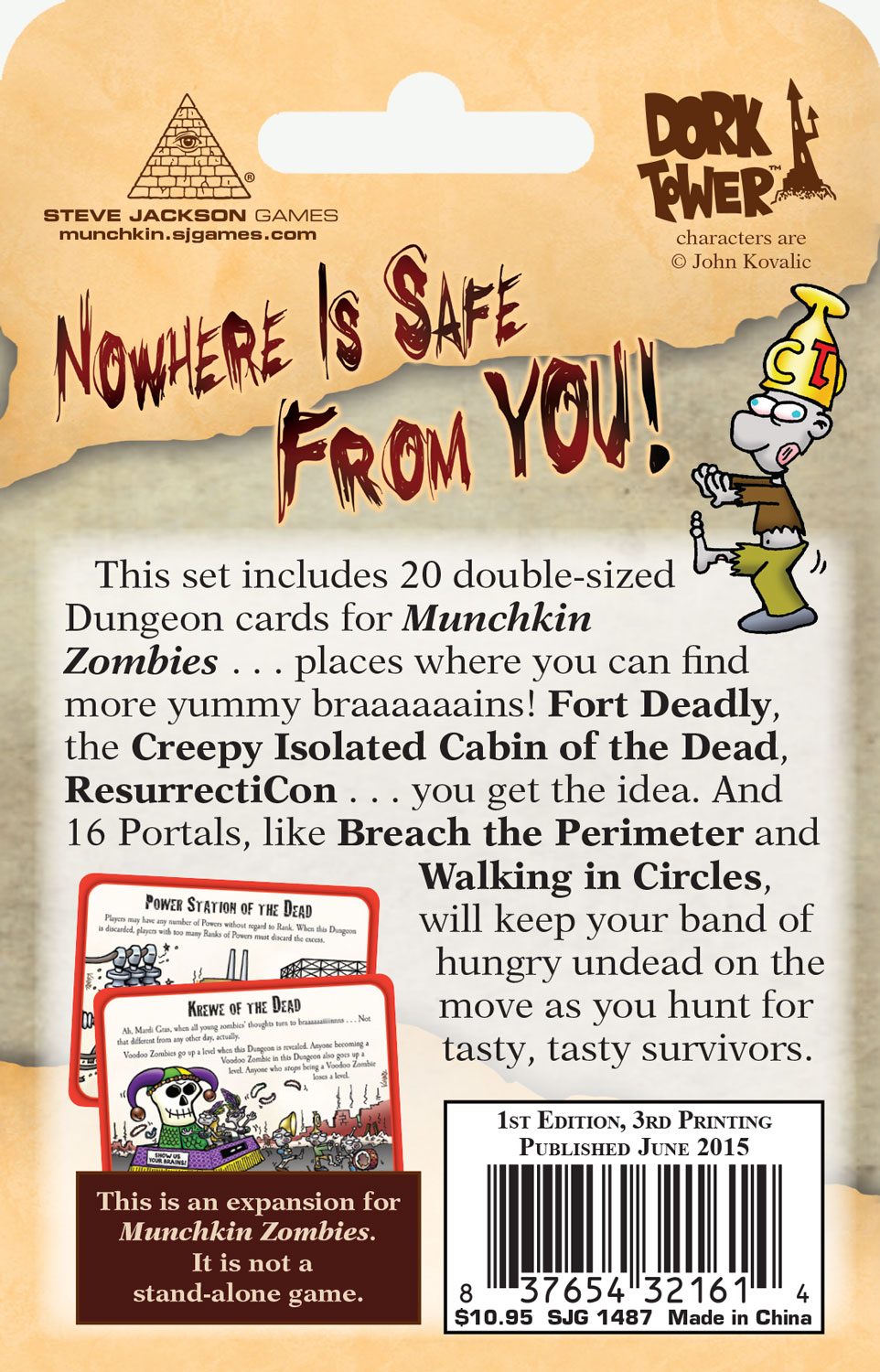 Munchkin : Zombies - 3 Hideous Hideouts Expansion